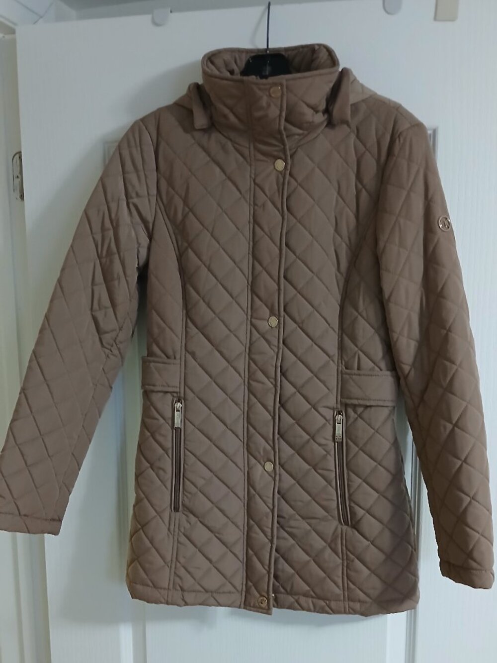 Calvin Klein Quilted Jacket With Removeable Hood, XS, Like New